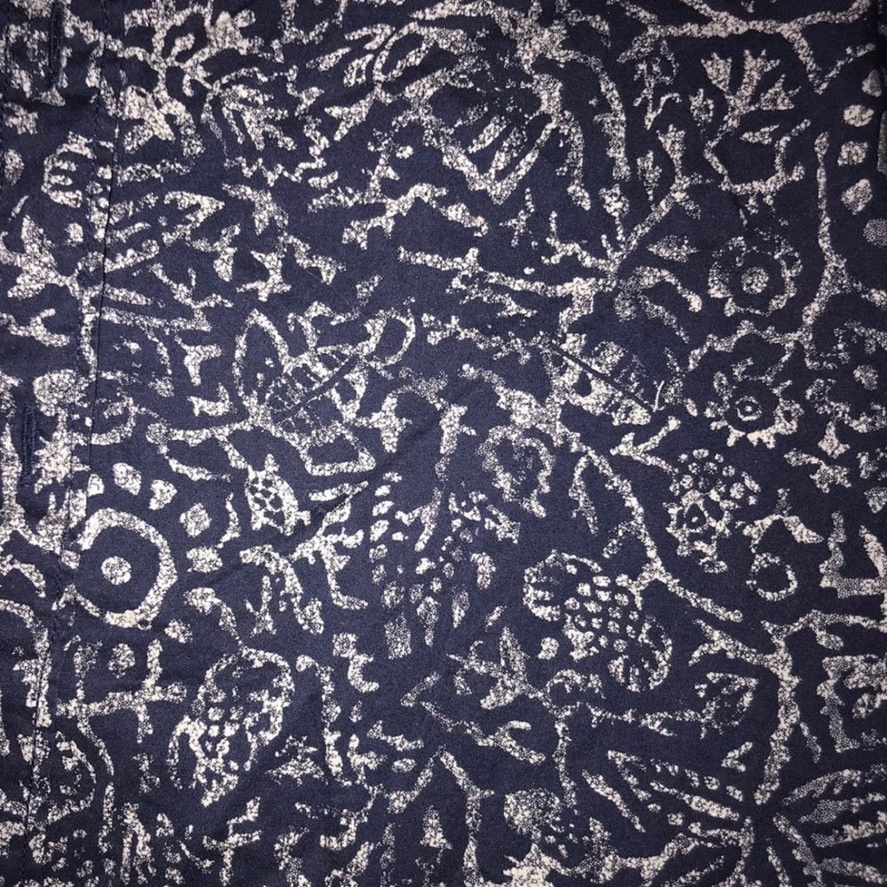 American Eagle blue and white buttons down shirt